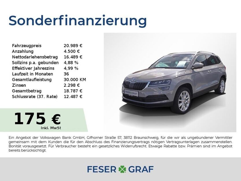 Skoda Karoq 86.742 km 20.989 € Lauf an der Pegnitz 91207