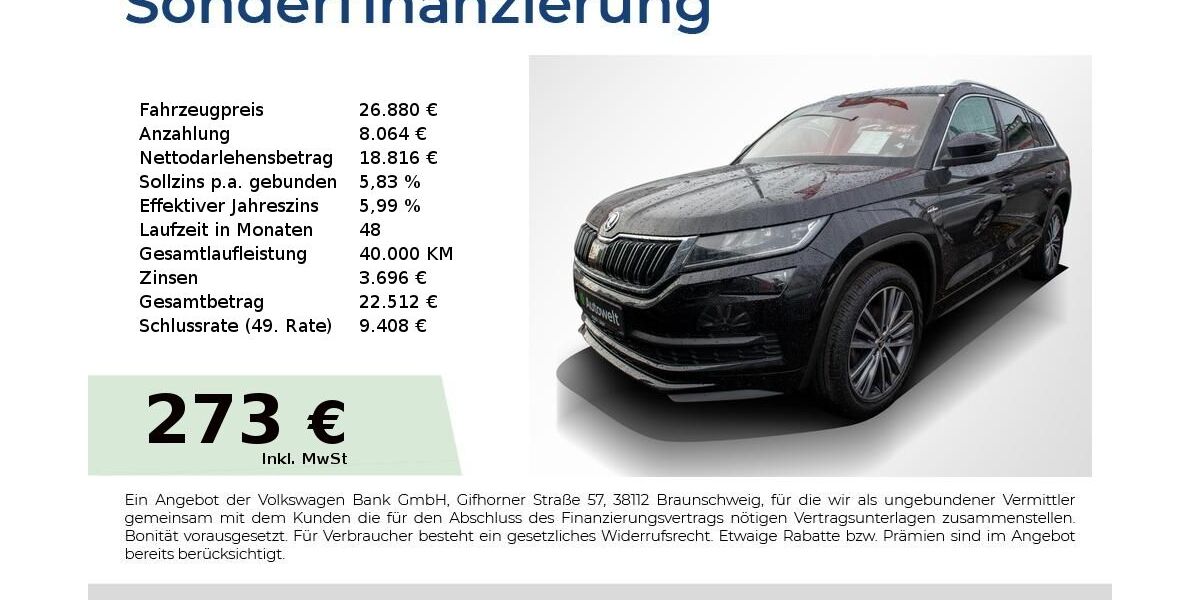 Skoda Kodiaq 124.800 km 25.970 &euro; Nürnberg 90431