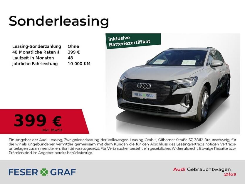 Audi Q4 e-tron 6.872 km 46.340 € Erlangen 91058