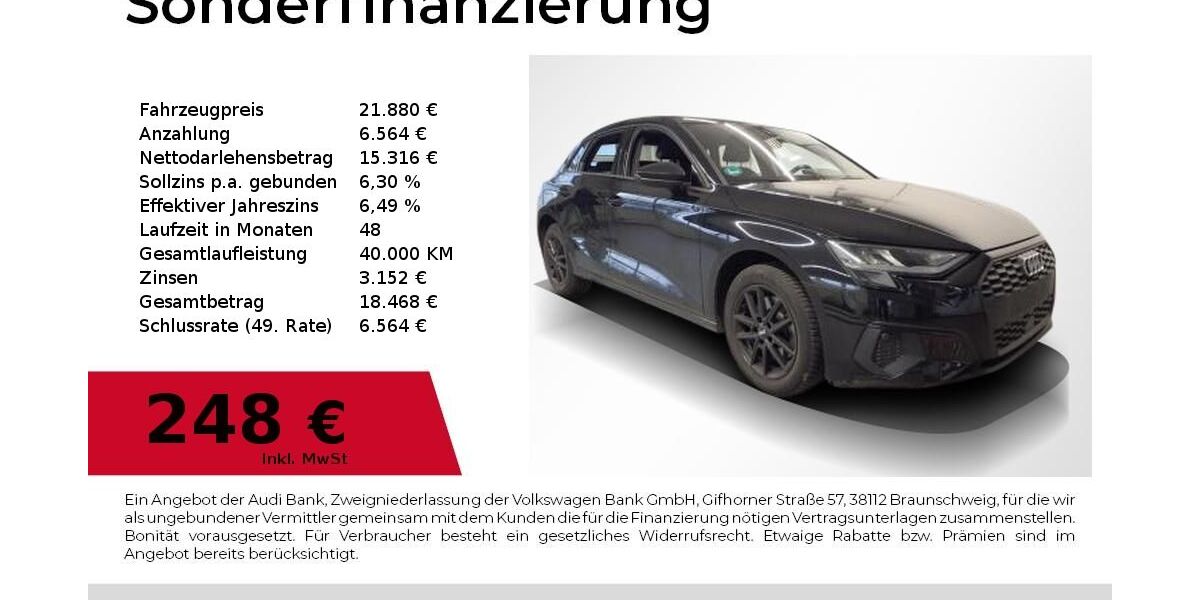 Audi A3 44.950 km 21.880 &euro; Nürnberg 90411