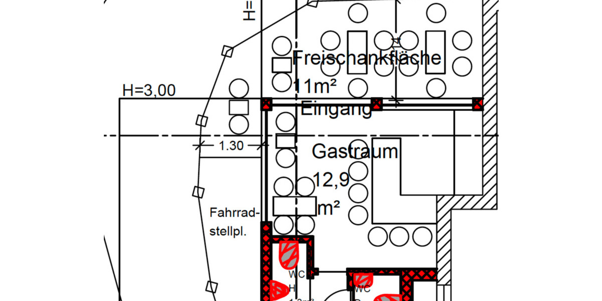 Moderne Gastronomie Ladenfläche zimmer