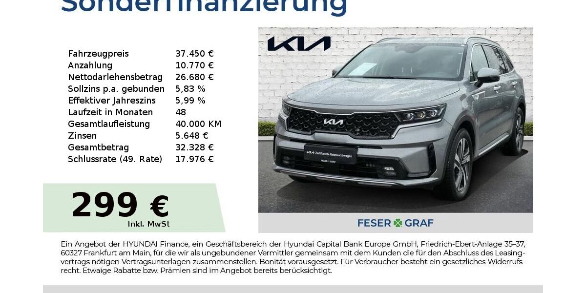 Kia Sorento 55.841 km 34.850 &euro; Roth 91154