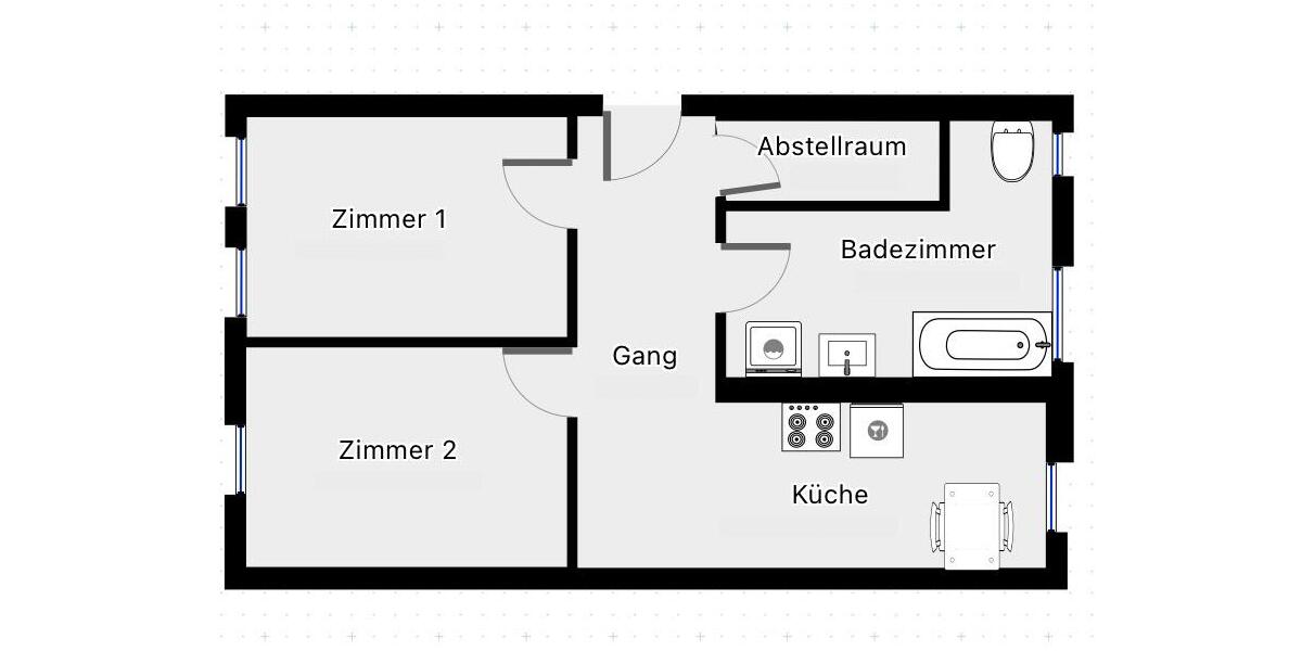 Etagenwohnung Nürnberg Gleißhammer - 2 Zimmer, 57 m&sup2;, 850&euro; | Angebot:26413609