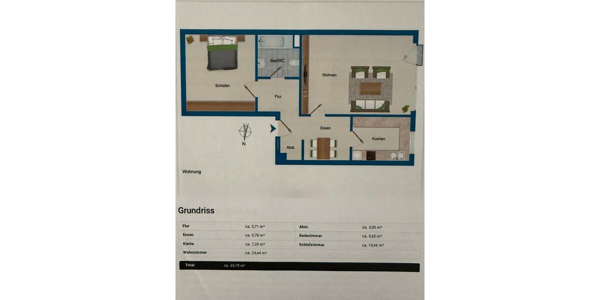 Zentrale 2-Zi.-Wohnung – Nürnberg Galgenhof – 66 m² 2 zimmer