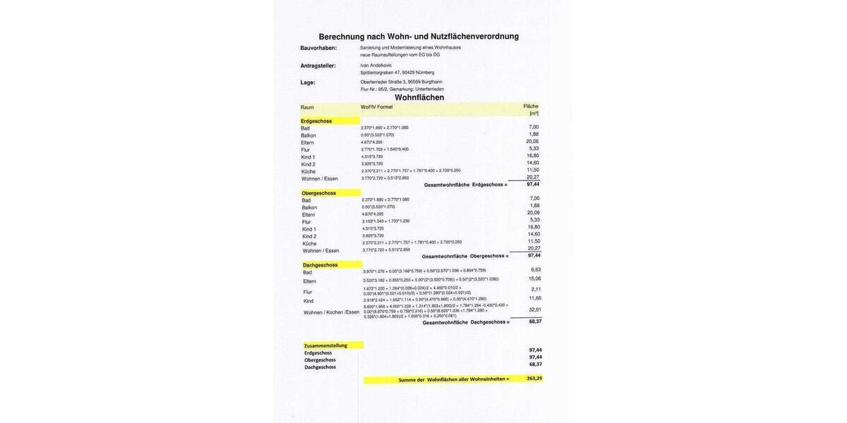 Mehrfamilienhaus, Wohnhaus Burgthann Unterferrieden - 1 Zimmer, 270 m&sup2;, 898.900&euro; | Angebot:25671576