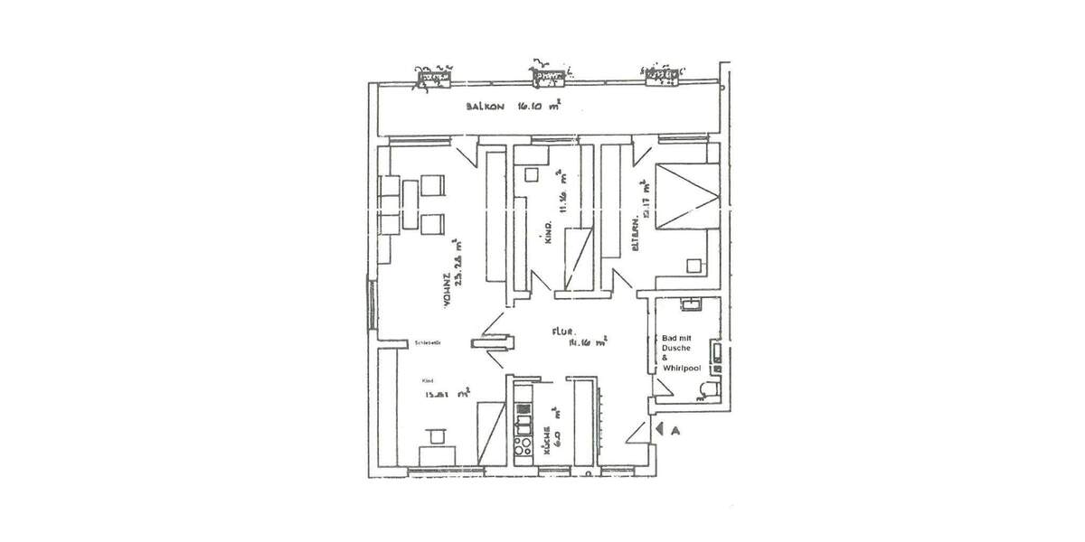 Etagenwohnung Nürnberg Altenfurt - 4 Zimmer, 100 m&sup2;, 1.100&euro; | Angebot:25111826