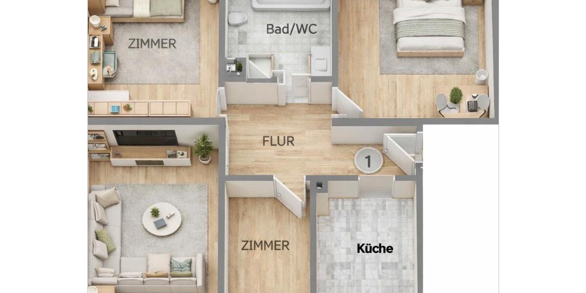 Erdgeschoßwohnung Nürnberg Sankt Leonhard - 4 Zimmer, 92 m&sup2;, 340.000&euro; | Angebot:24659755