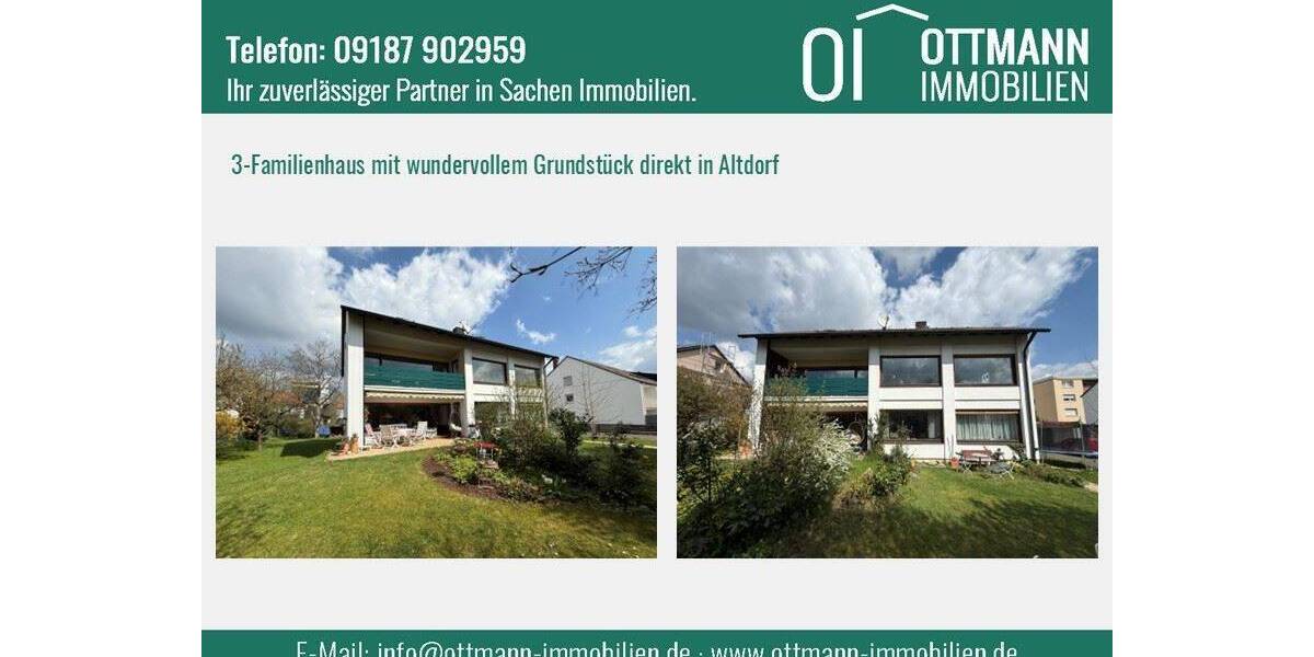 Mehrfamilienhaus, Wohnhaus Altdorf b. Nürnberg Altdorf - 7 Zimmer, 695.000&euro; | Angebot:26246706