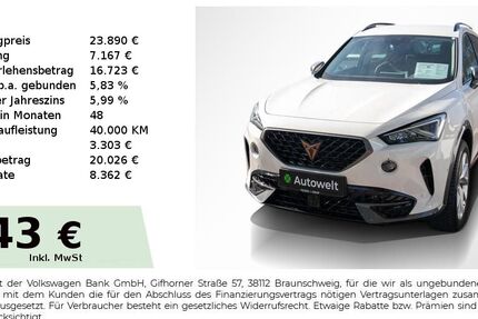 Cupra Formentor 23.750 km 23.220 &euro; Nürnberg 90431
