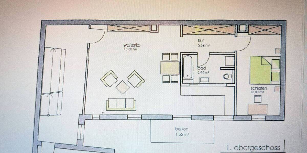 Etagenwohnung Fürth Innenstadt - 2 Zimmer, 70 m&sup2;, 850&euro; | Angebot:26487069