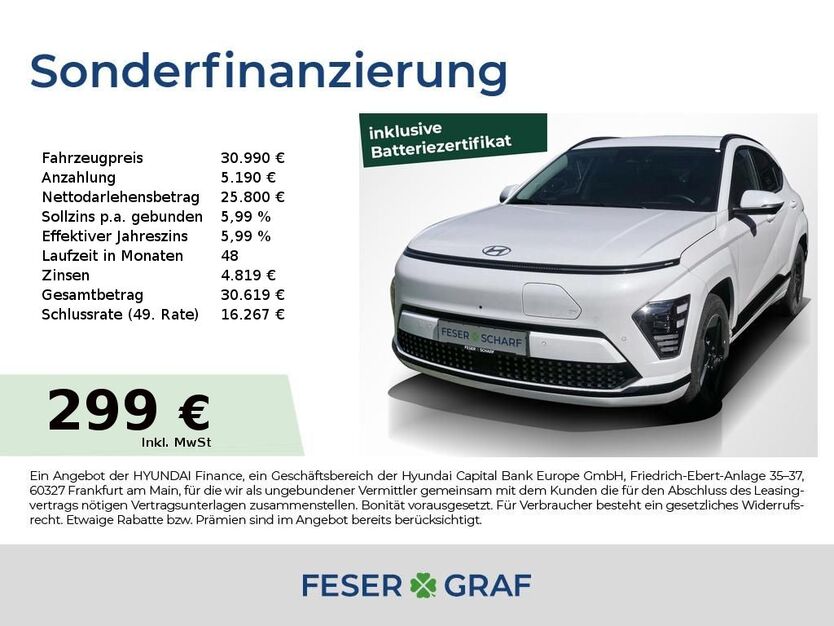 Hyundai KONA 8.200 km 30.990 € Fürth 90763
