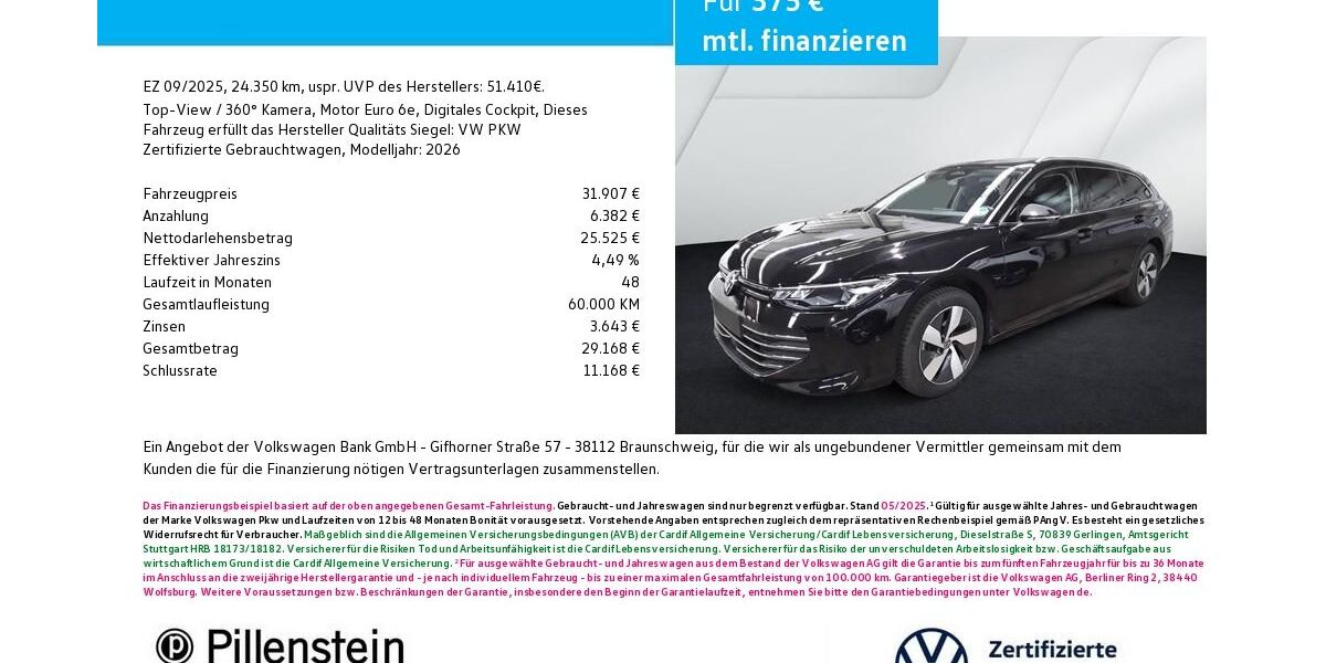 VW Passat 24.350 km 31.907 &euro; Fürth 90762