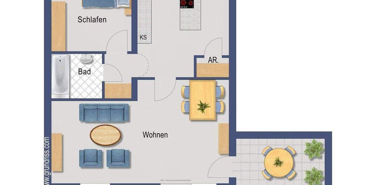 Etagenwohnung Nürnberg Röthenbach b Schweinau - 2 Zimmer, 80 m&sup2;, 280.000&euro; | Angebot:25703825