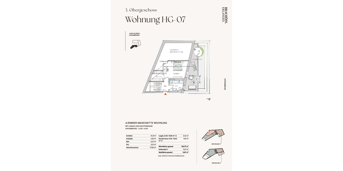 #Wohlfühlmaisonette mit Dachterrasse und Loggia im Herzen Erlangens# 4 zimmer