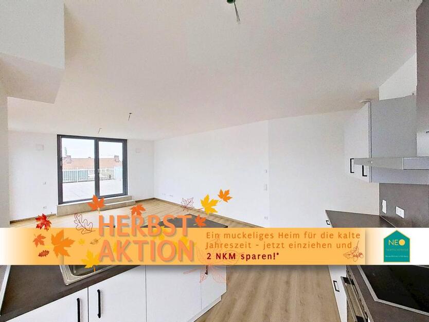 *** Herbstaktion *** Sparen Sie sich die ersten 2 Kaltmieten: Weitläufige 3-Zimmer-Wohnung mit EBK und atemberaubender DACHTERRASSE in Neubauquartier NEO zimmer