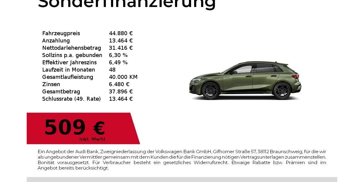 Audi A3 7.000 km 43.440 &euro; Nürnberg 90411
