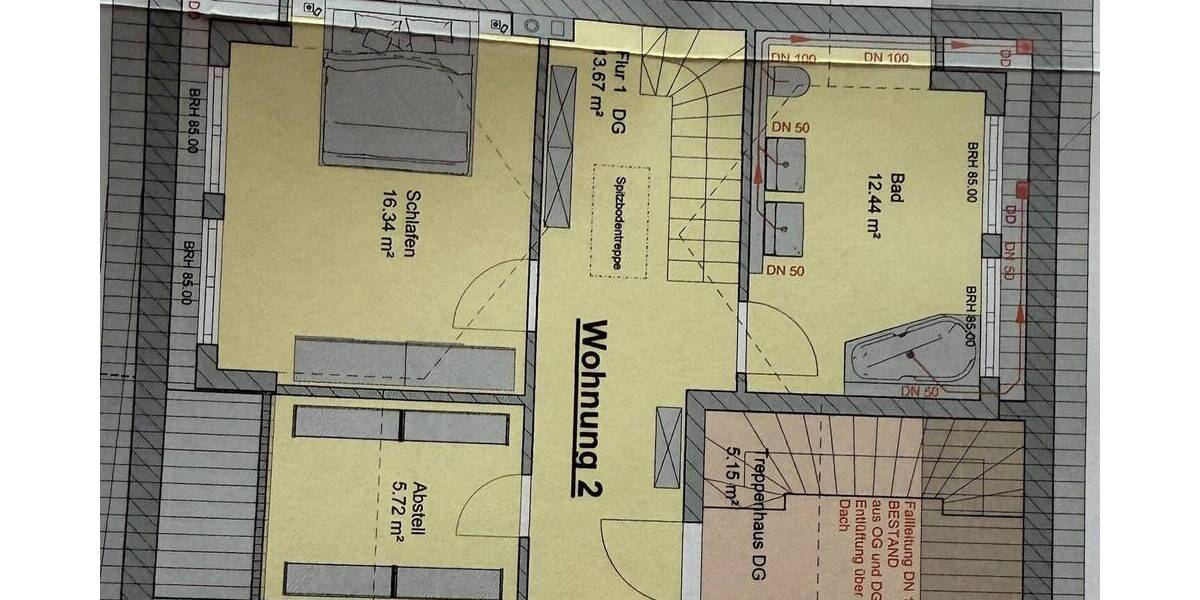 Etagenwohnung Erlangen Frauenaurach - 2 Zimmer, 117 m&sup2;, 1.400&euro; | Angebot:26092188