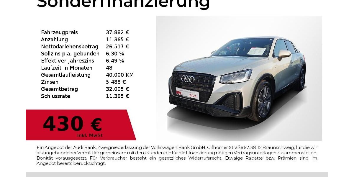 Audi Q2 6.989 km 37.882 &euro; Lauf an der Pegnitz 91207