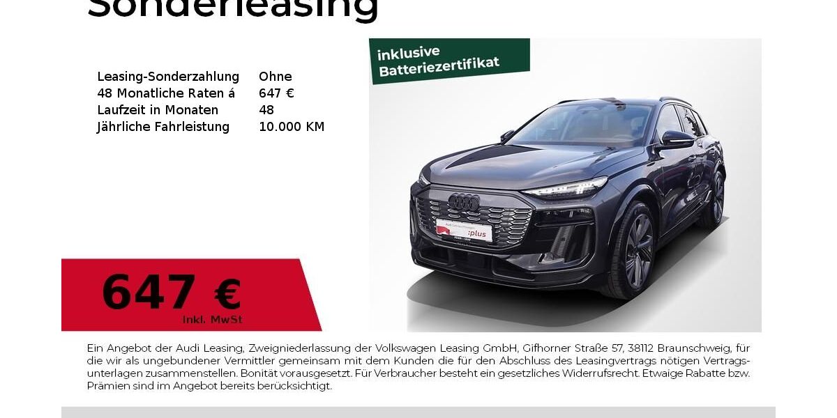 Audi Q6 e-tron 9.172 km 66.140 &euro; Erlangen 91058