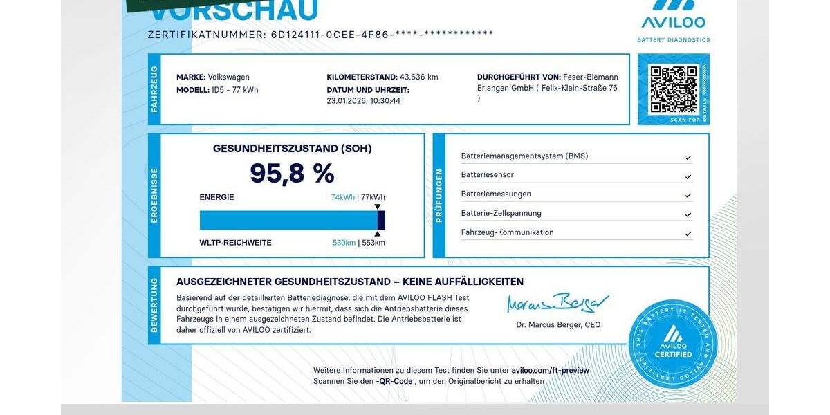 VW ID.5 43.750 km 26.940 &euro; Erlangen 91058