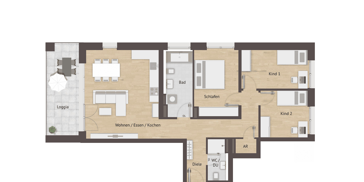 Etagenwohnung Herzogenaurach Herzo Base - 4 Zimmer, 101 m&sup2;, 626.000&euro; | Angebot:26617137