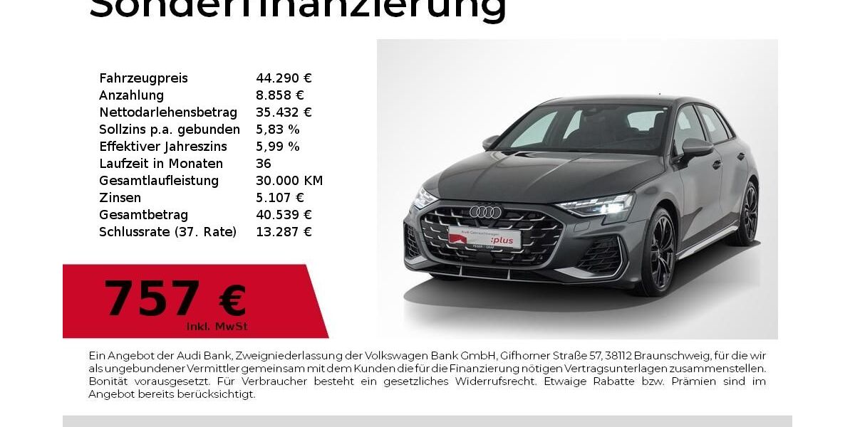 Audi S3 9.037 km 44.290 &euro; Nürnberg 90441