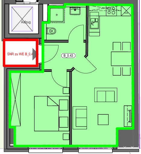 Etagenwohnung Nürnberg Seeleinsbühl - 2 Zimmer, 46 m&sup2;, 700&euro; | Angebot:26834290