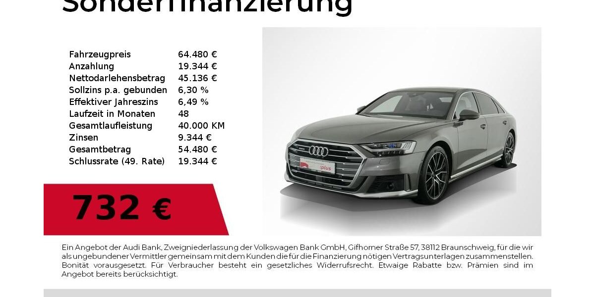 Audi A8 41.990 km 64.480 € Nürnberg 90411