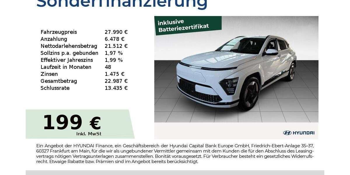 Hyundai KONA 9.421 km 27.990 &euro; Fürth 90763