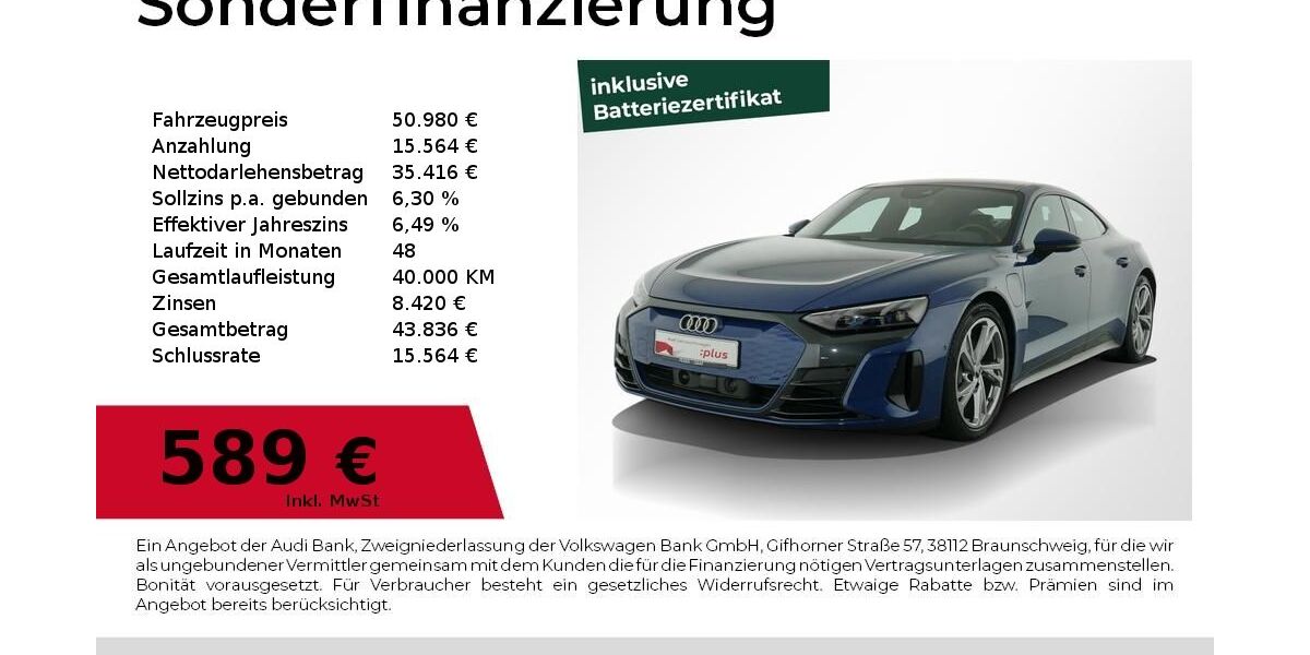 Audi e-tron GT 48.990 km 50.980 &euro; Nürnberg 90411