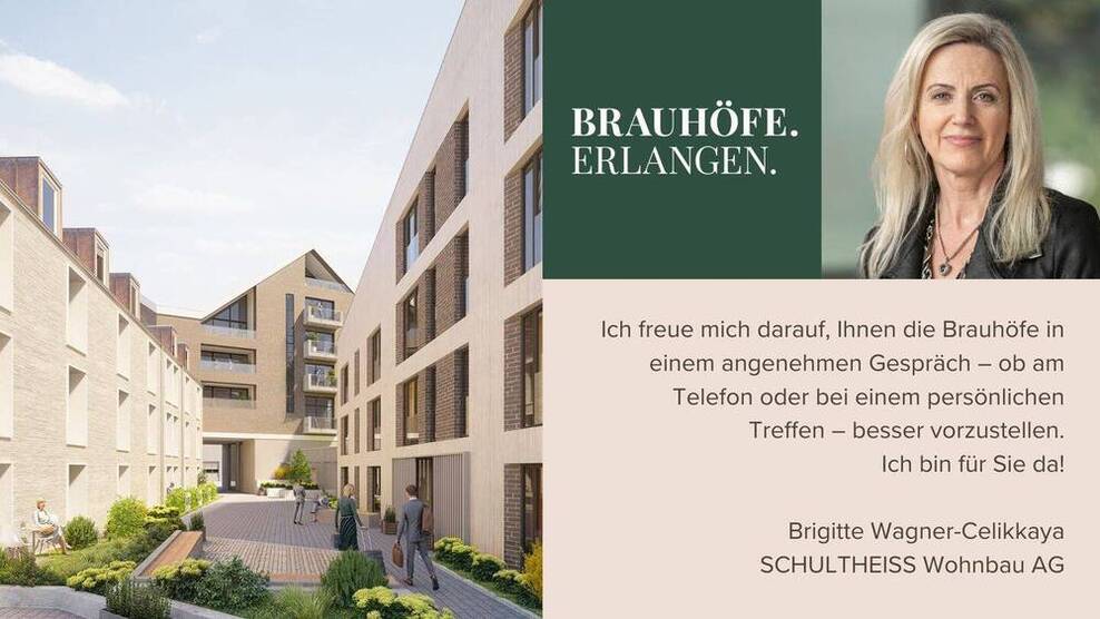 NEU! Wohnen in den Brauhöfen, mitten in der Stadt! Mehr Erlangen geht nicht! Weitere Grundrisse.