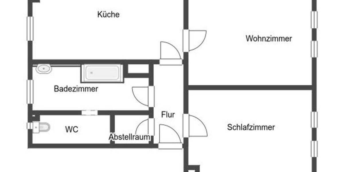 Etagenwohnung Nürnberg Rabus - 2 Zimmer, 64 m&sup2;, 189.000&euro; | Angebot:26881773