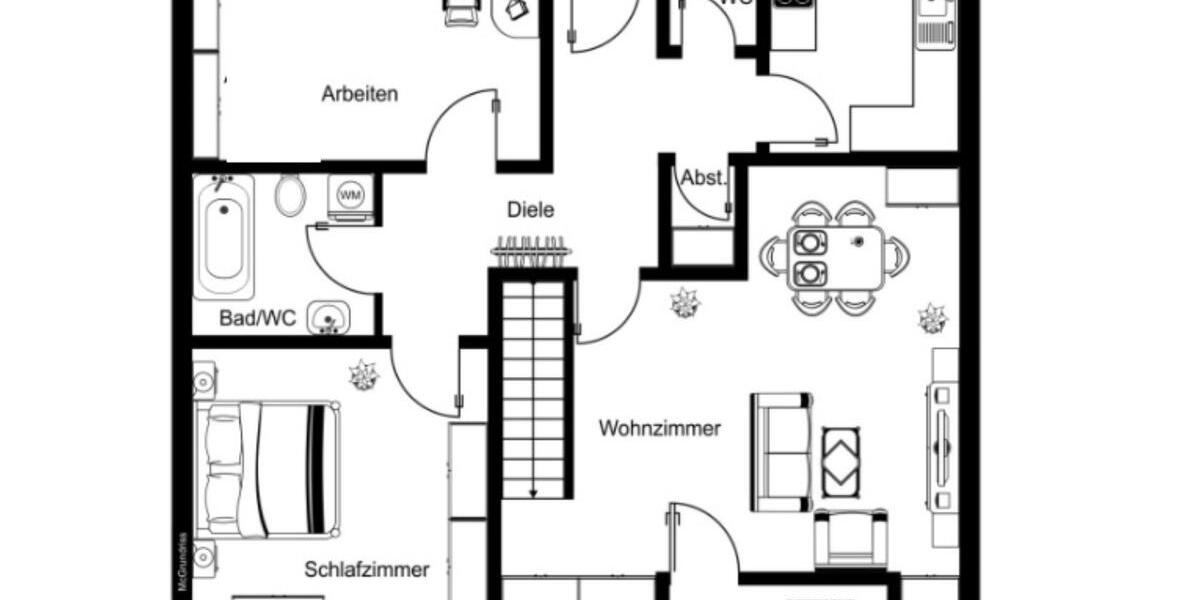 Stilvolle Maisonettewohnung im 4. OG mit Galerie, Balkon & Kamin 3.5 zimmer