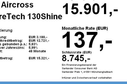 Citroen C3 Aircross 43.254 km 15.502 &euro; Nürnberg 90411