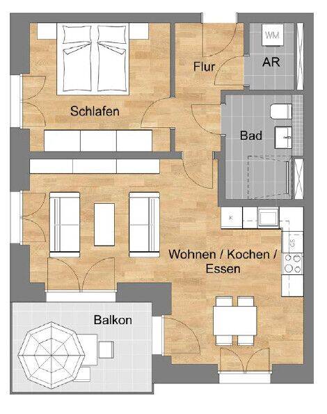 Etagenwohnung Nürnberg Röthenbach b Schweinau - 2 Zimmer, 66 m&sup2;, 447.100&euro; | Angebot:26807284