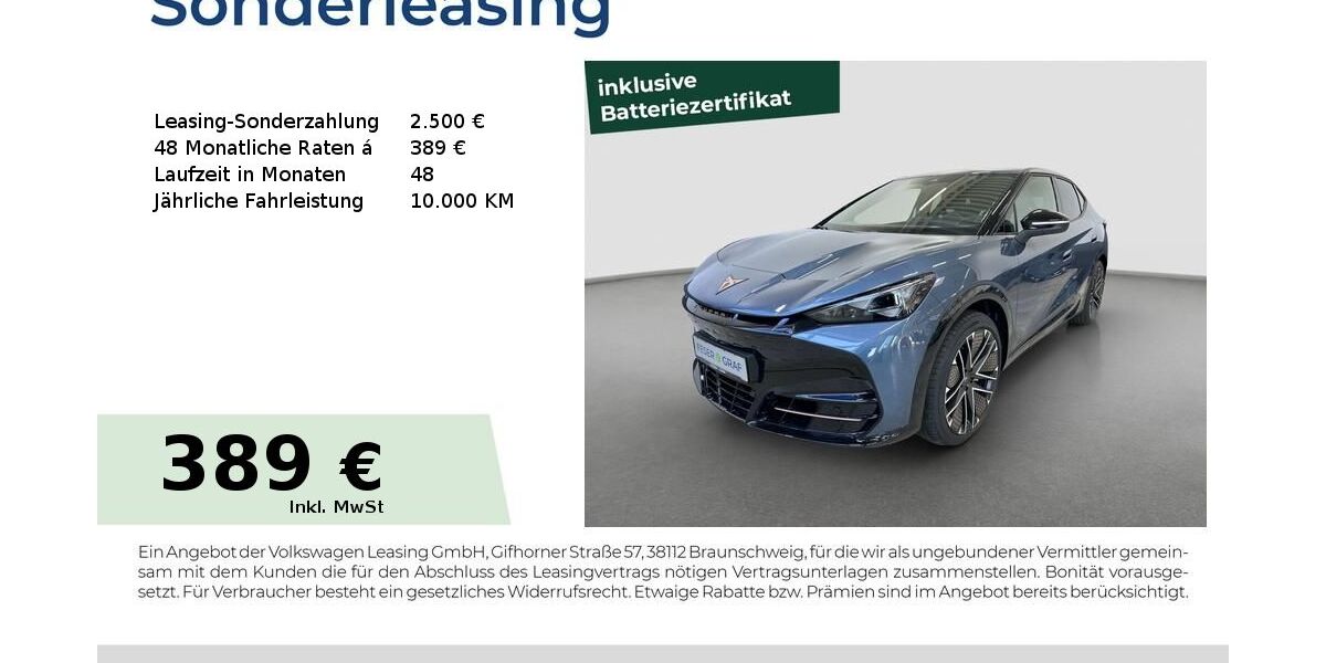 Cupra Tavascan 12.500 km 43.480 &euro; Fürth 90763