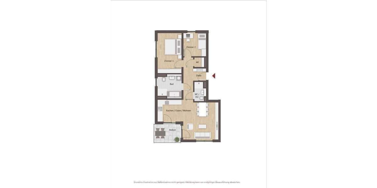 Etagenwohnung Nürnberg Laufamholz - 3 Zimmer, 80 m&sup2;, 533.550&euro; | Angebot:26230018