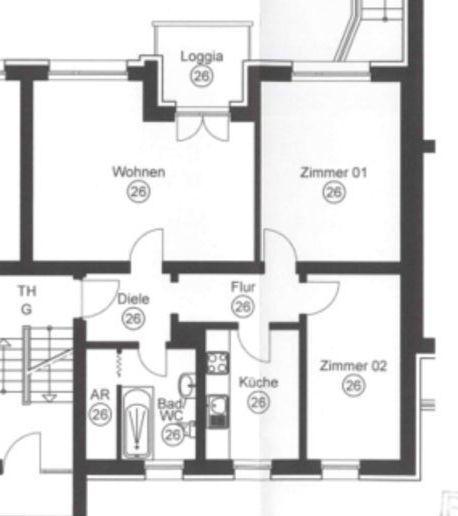 Helle 3-Zimmer-Wohnung mit Balkon in Erlangen - Liegnitzer Straße - WE 32 3 zimmer