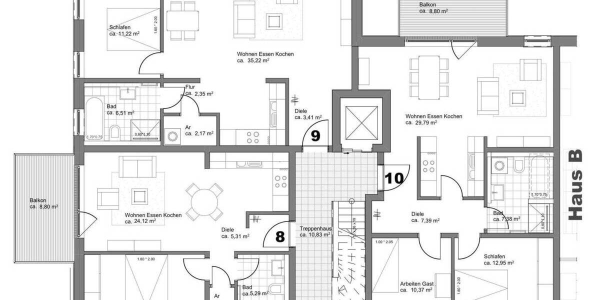 Etagenwohnung Fürth Südstadt - 3 Zimmer, 72 m&sup2;, 499.000&euro; | Angebot:26243943
