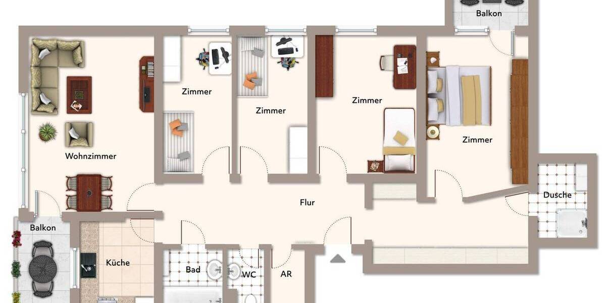 Etagenwohnung Spardorf - 5 Zimmer, 128 m&sup2;, 360.000&euro; | Angebot:26730958