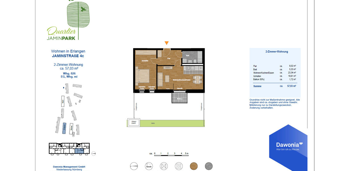 Etagenwohnung Erlangen Anger - 2 Zimmer, 57 m&sup2;, 980&euro; | Angebot:25628086