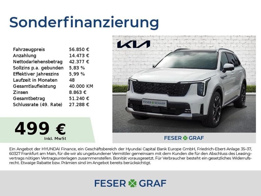 Kia Sorento 5.950 km 56.850 € Nürnberg 90425