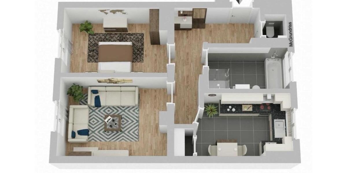 Erdgeschoßwohnung Nürnberg Erlenstegen - 2 Zimmer, 65 m&sup2;, 1.290&euro; | Angebot:25760342