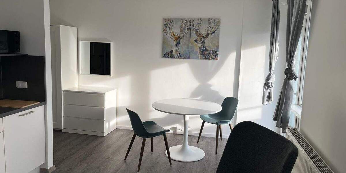 Business-Wohnen - Neu und sehr geschmackvoll möbliertes 1 Zimmer-Appartement mit Balkon im 8. OG (Aufzug), Außenstellplatz o. TG-Stellplatz optional 1 zimmer