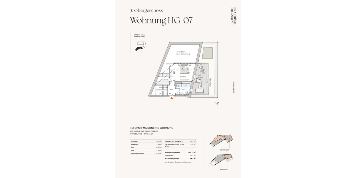 Etagenwohnung Erlangen Innenstadt - 4 Zimmer, 132 m&sup2;, 1.133.545&euro; | Angebot:26684476