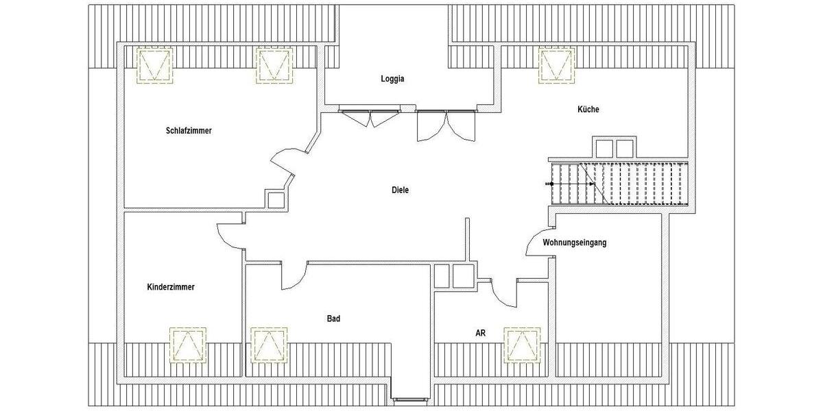 Dachgeschoßwohnung Lauf an der Pegnitz - 3 Zimmer, 111 m&sup2;, 369.000&euro; | Angebot:25280887