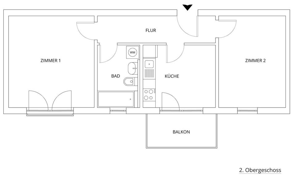 Helle 2-Zimmer Wohnung mit Südbalkon 2 zimmer