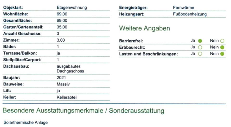 Erdgeschoßwohnung Erlangen Alterlangen - 3 Zimmer, 69 m&sup2;, 399.000&euro; | Angebot:25765627