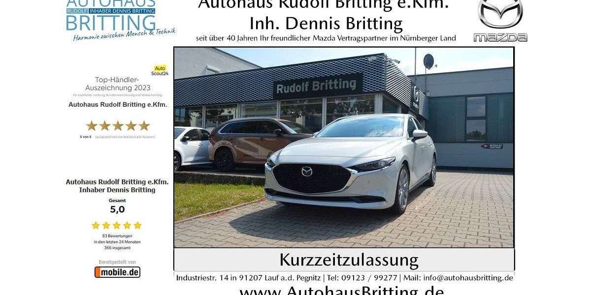 Mazda 3 8.000 km 28.390 &euro; Lauf an der Pegnitz 91207