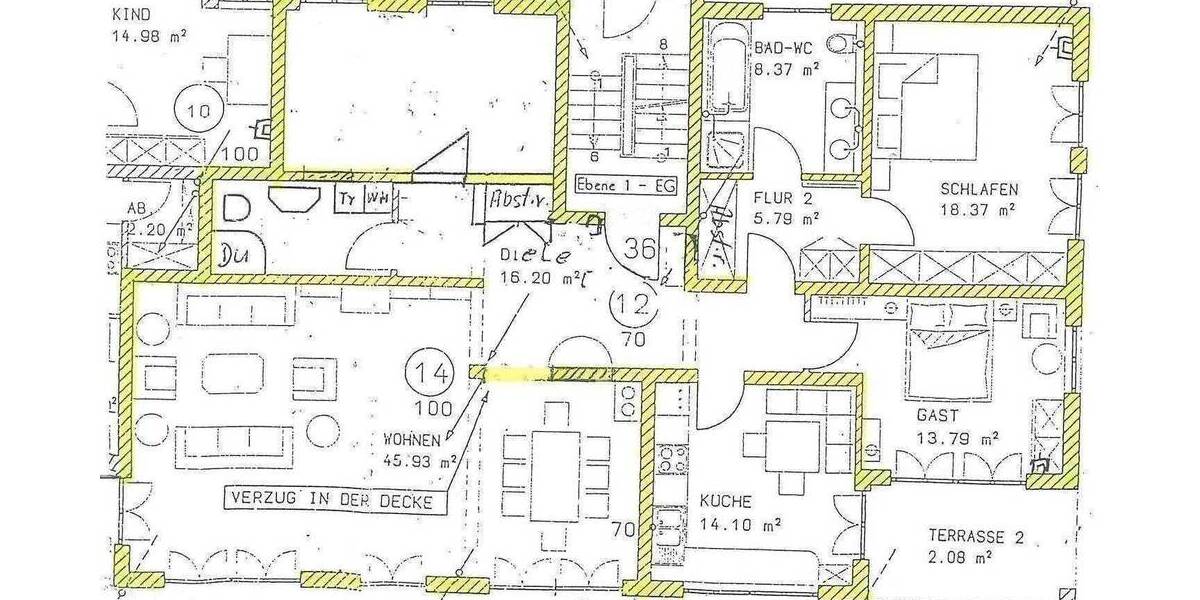 Etagenwohnung Nürnberg Gaismannshof - 4 Zimmer, 145 m&sup2;, 1.950&euro; | Angebot:26863508